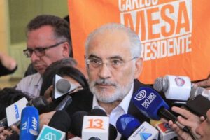 Carlos Mesa denuncia irregularidades en el conteo de votos