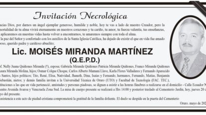 Lic. Moisés Miranda Martínez Q.E.P.D.
