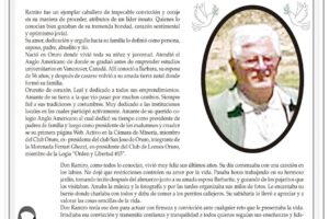 Obituario de Ramiro, un líder ejemplar de Oruro