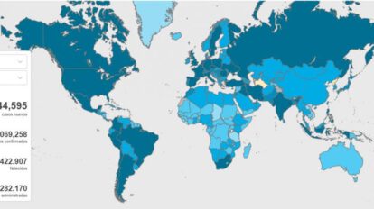 Mapa global del comportamiento del Covid-19 en Bolivia según la OMS
