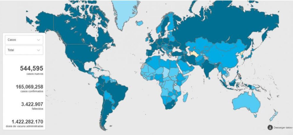 Mapa global del comportamiento del Covid-19 en Bolivia según la OMS