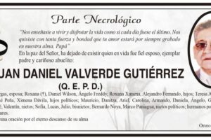 Necrológico de Juan Daniel Valverde Gutiérrez