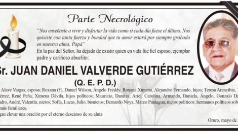 Necrológico de Juan Daniel Valverde Gutiérrez