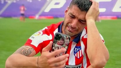 Luis Suárez se emociona hasta el llanto tras ganar el campeonato de la Liga Española