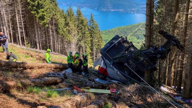 Caída de teleférico en Italia
