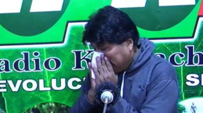 Evo Morales resfriado durante entrevista en Kawsachun Coca