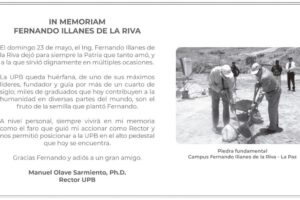 In Memoriam Fernando Illanes de la Riva