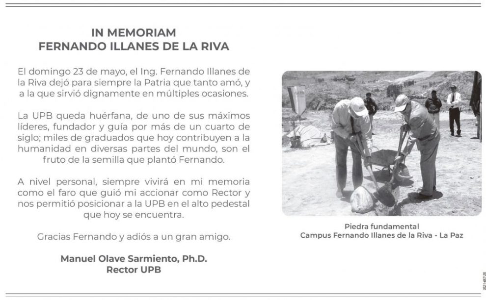 In Memoriam Fernando Illanes de la Riva