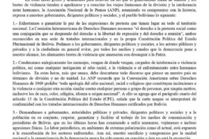 ANP se manifiesta por la paz y la democracia