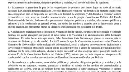 ANP se manifiesta por la paz y la democracia