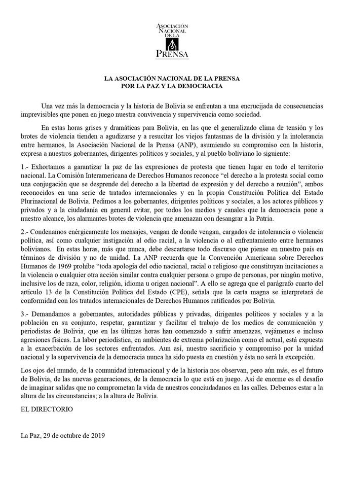 ANP se manifiesta por la paz y la democracia