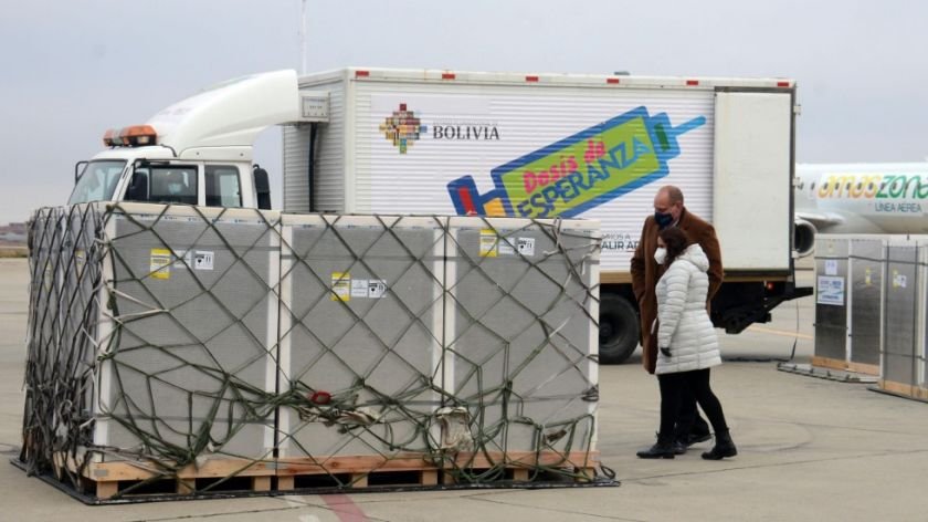 Bolivia recibirá un lote nuevo de 1 millón de vacunas chinas Sinopharm
