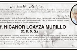 Prof. Nicanor Loayza Murillo - Invitación Religiosa