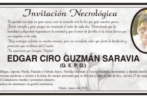 Invitación Necrológica: Edgar Ciro Guzmán Saravia