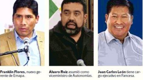 excandidatos del MAS en el Gobierno de Luis Arce