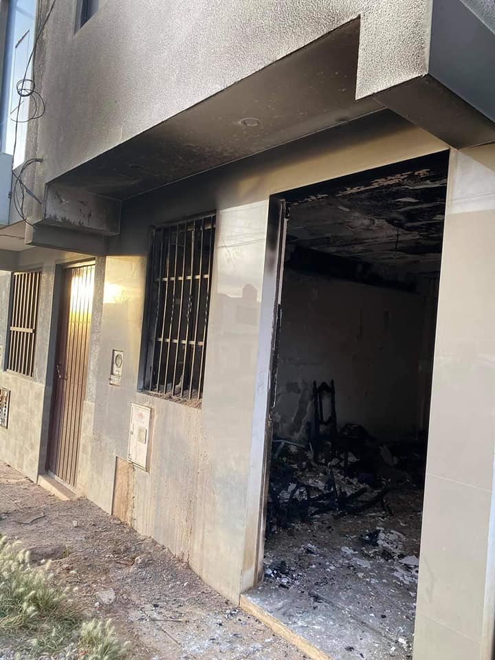 Incendio de la casa del Gobernador de Chuquisaca