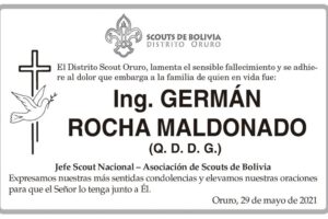 Necrológico de Ing. Germán Rocha Maldonado