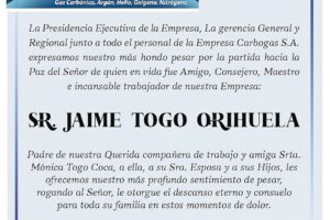 Obituario de Jaime Togo Orihuela