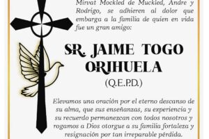 Obituario de Jaime Togo Orihuela