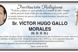 Invitación Religiosa: Víctor Hugo Gallo Morales