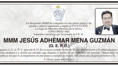Obituario de MMM Jesús Adhemar Mena Guzmán