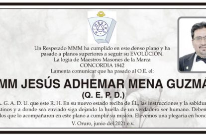 Obituario de MMM Jesús Adhemar Mena Guzmán