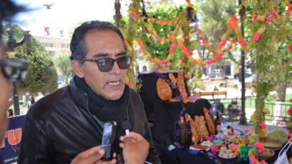 Tumba para las almas en la plaza 10 de Febrero de Oruro