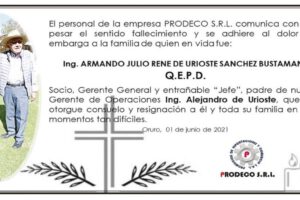 Ing. Armando Julio Rene de Urioste Sanchez Bustamante Q.E.P.D.