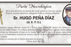 Necrológico de Hugo Peña Díaz