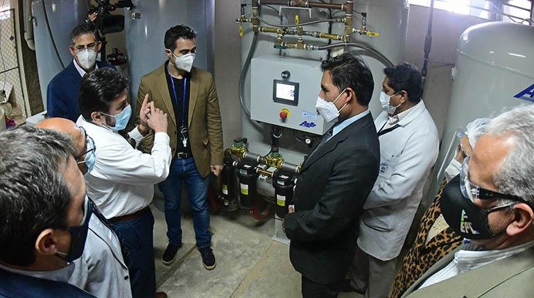Planta de oxígeno donada por la CBN en Cochabamba