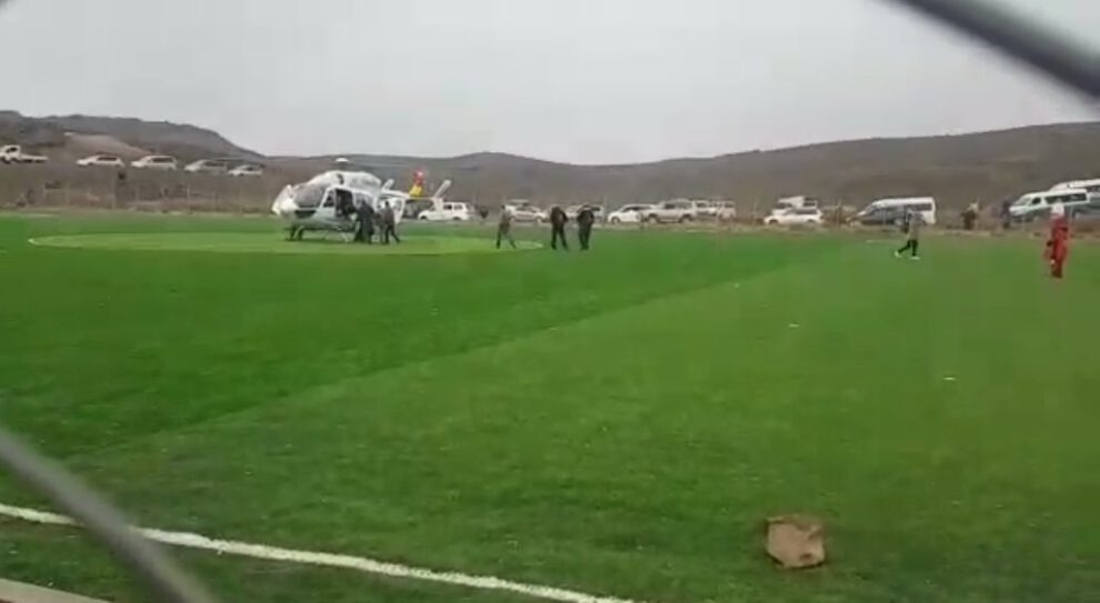 Helicóptero presidencial presenta fallas al despegar en Colquiri
