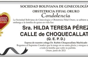Condolencia por Hilda Teresa Pérez Calle