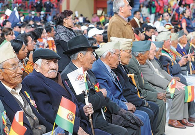 Reconocimiento a excombatientes de la Guerra del Chaco