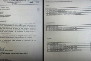 Ecuador prestó a Bolivia granadas y proyectiles