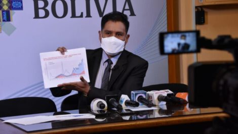 Ministro de Salud, Jeyson Auza en conferencia de prensa sobre la vacuna Covid-19