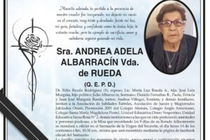 Agradecimiento e Invitación Religiosa por Andrea Adela Albarracín