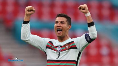 Cristiano Ronaldo Eurocopa anotando un doblete para Portugal
