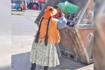 Barbijos usados en El Alto