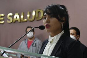 Cielo Veizaga en el Viceministerio de Deportes