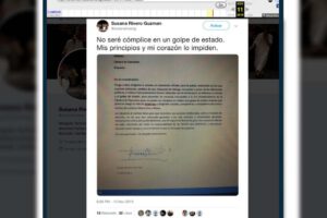 Renuncia de Susana Rivero en Twitter