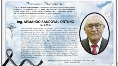 Necrológica de Ing. Armando Sandoval Ortuño