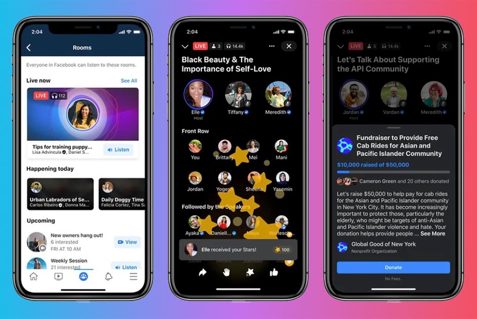 Salas de audio en vivo en Facebook