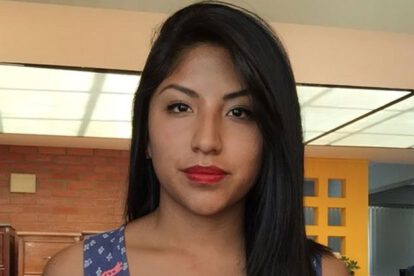Vacunación de Eva Liz Morales en la Caja Bancaria