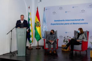 Seminario Internacional de Experiencias para el Reencuentro organizado por la Vicepresidencia y Naciones Unidas en Bolivia