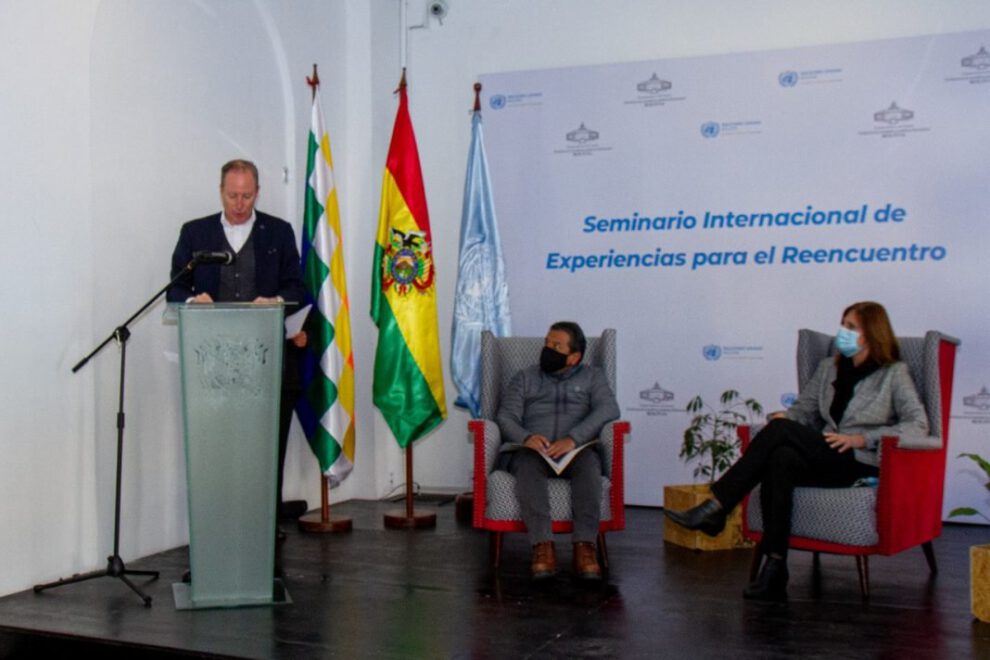 Seminario Internacional de Experiencias para el Reencuentro organizado por la Vicepresidencia y Naciones Unidas en Bolivia
