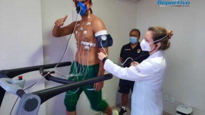 Marcelo Martins durante las pruebas físicas a las que se sometió