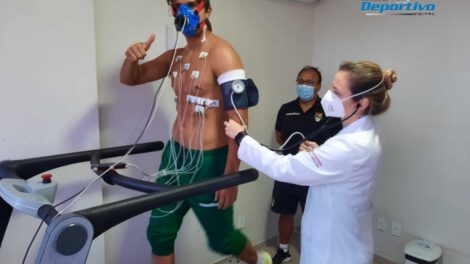Marcelo Martins durante las pruebas físicas a las que se sometió