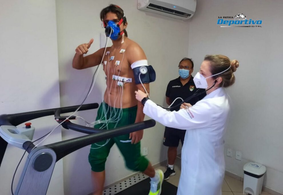 Marcelo Martins durante las pruebas físicas a las que se sometió