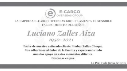 Luciano Zalles Aiza 1950-2021