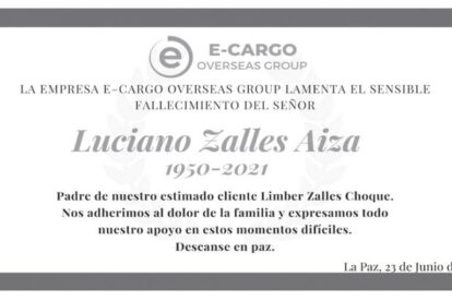 Luciano Zalles Aiza 1950-2021